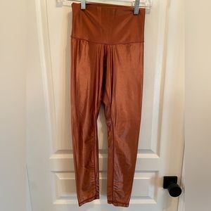 DYI High Shine Leggings, Rust, Size M